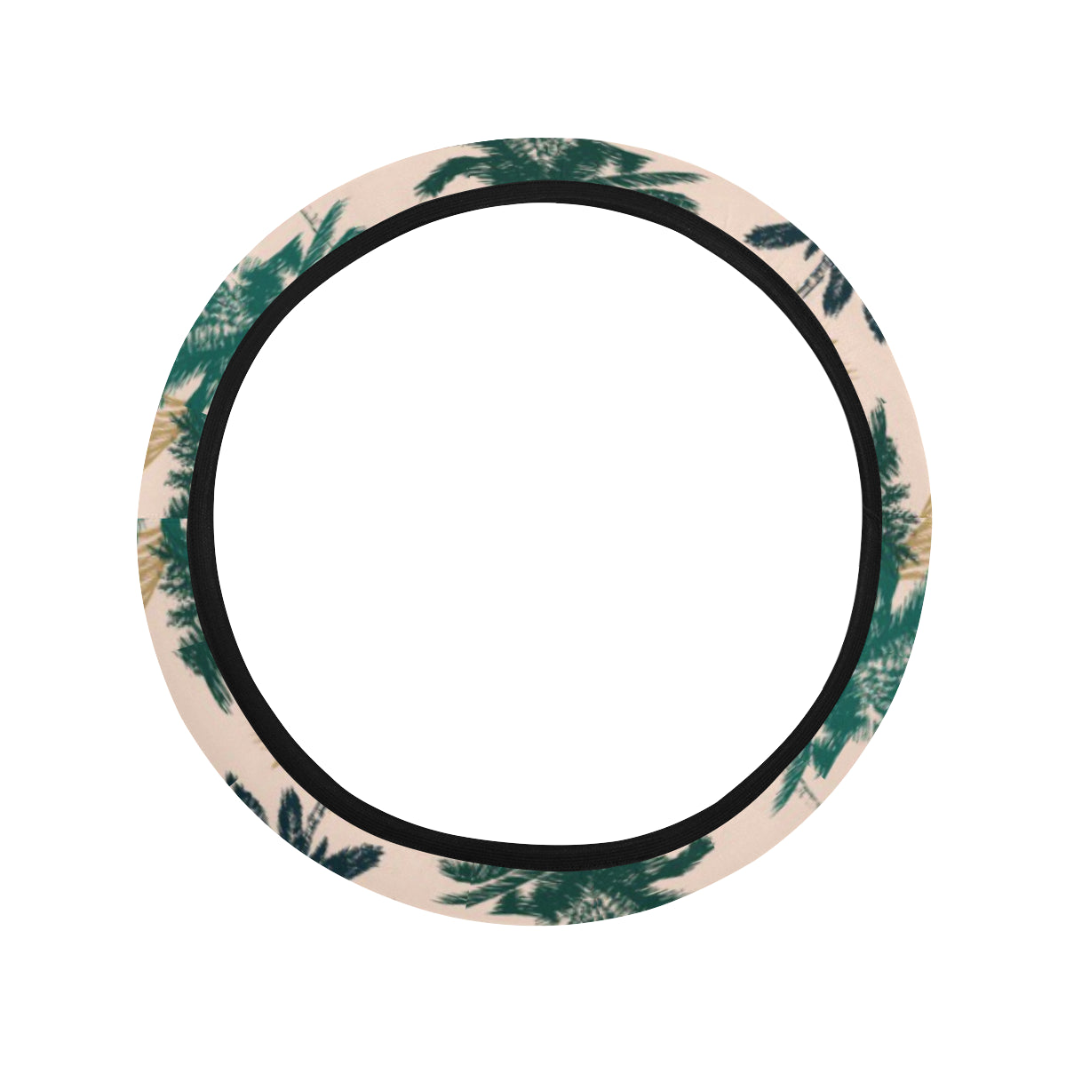 Palm Tree Pattern Print Design PT014 Steering Wheel Cover with Elastic Edge
