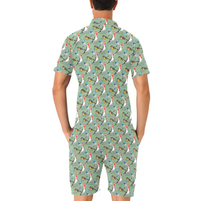 Birds Pattern Print Design 07 Men's Romper