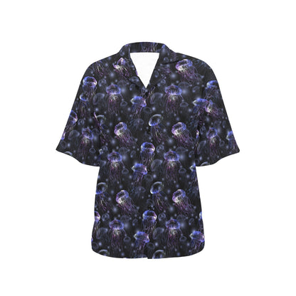 Jellyfish Themed Women's Hawaiian Shirt