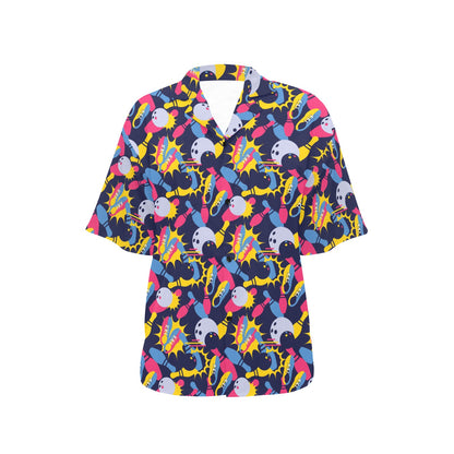Bowling Pattern Print Design 02 Women's Hawaiian Shirt