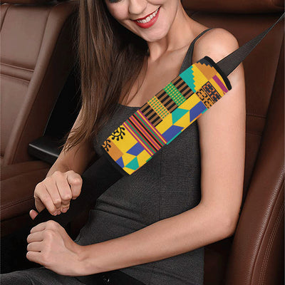 Kente Pattern Print Design 03 Car Seat Belt Cover