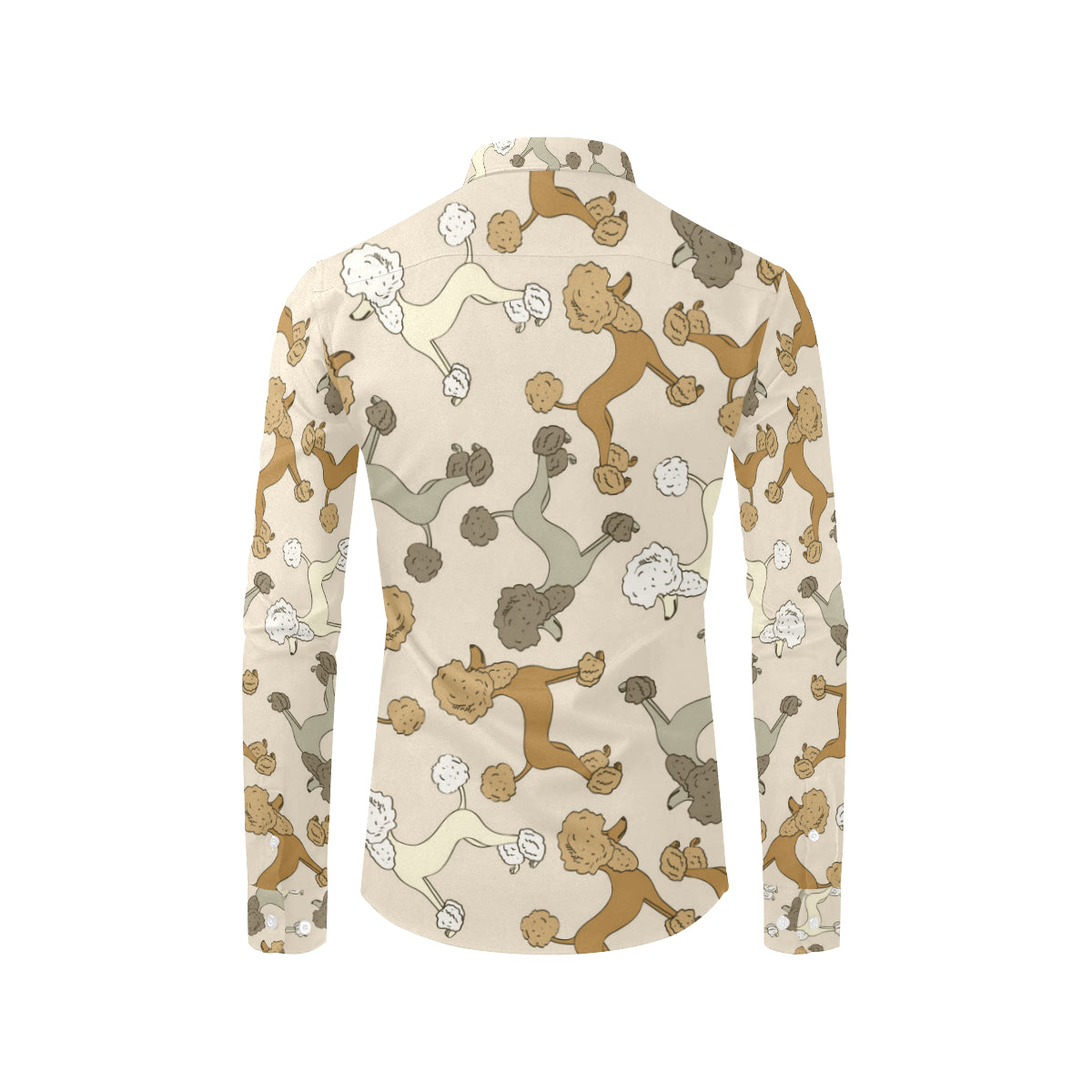 Poodle Pattern Print Design A01 Men's Long Sleeve Shirt