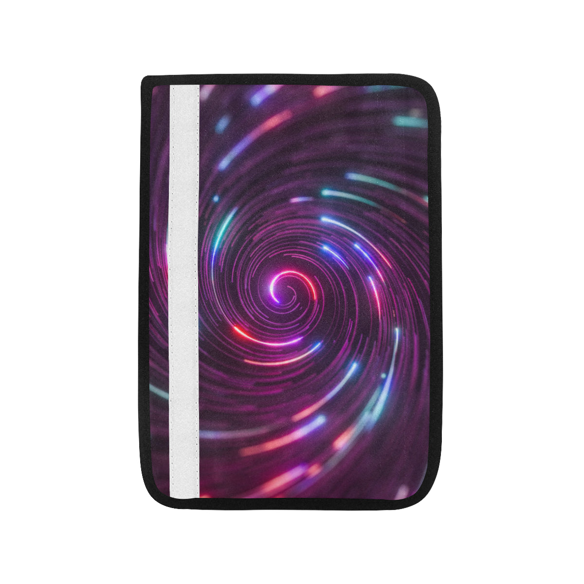Vortex Twist Swirl Purple Neon Print Car Seat Belt Cover