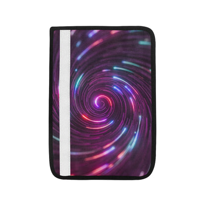 Vortex Twist Swirl Purple Neon Print Car Seat Belt Cover