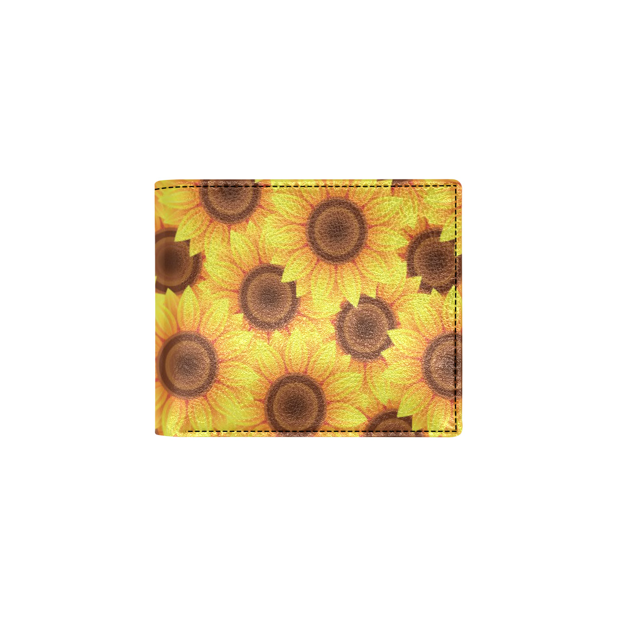 Sunflower Pattern Print Design SF07 Men's ID Card Wallet
