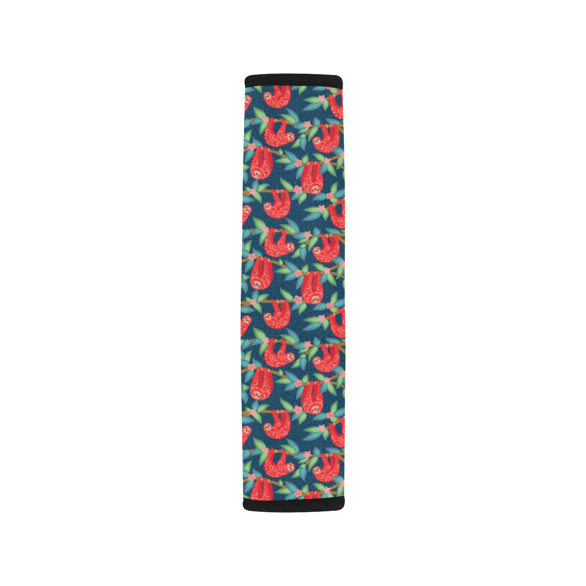 Sloth Red Design Themed Print Car Seat Belt Cover