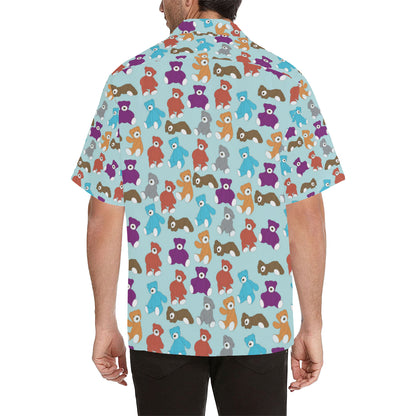 Bear Cute Pattern Print Design 03 Men's Hawaiian Shirt