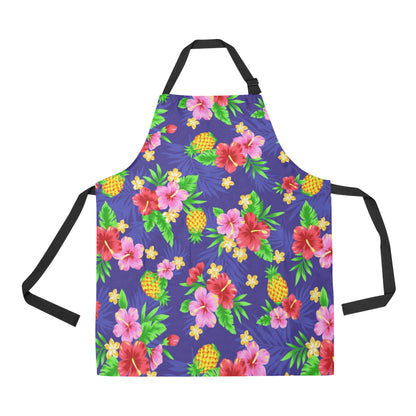 Hawaiian Themed Pattern Print Design H05 Apron with Pocket