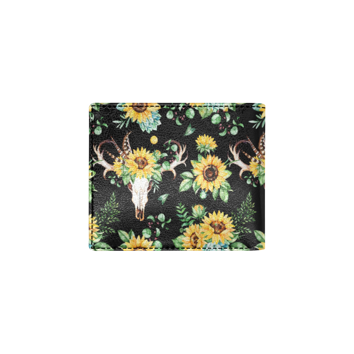 Sunflower Pattern Print Design SF08 Men's ID Card Wallet