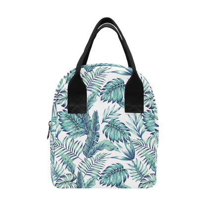 Pattern Tropical Palm Leaves Insulated Lunch Bag