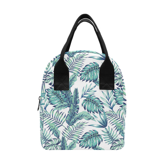 Pattern Tropical Palm Leaves Insulated Lunch Bag