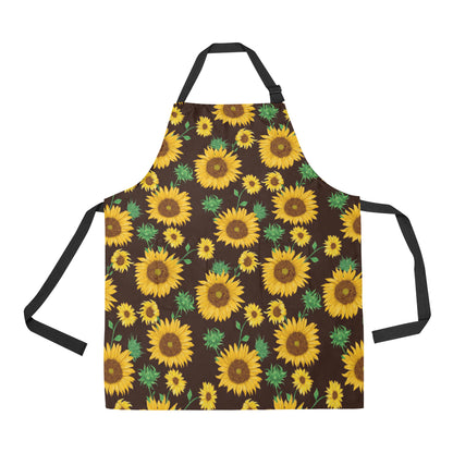 Sunflower Pattern Print Design SF01 Apron with Pocket