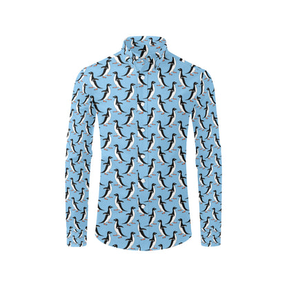 Penguin Dance Pattern Men's Long Sleeve Shirt