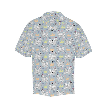 Maltese Pattern Print Design 04 Men's Hawaiian Shirt
