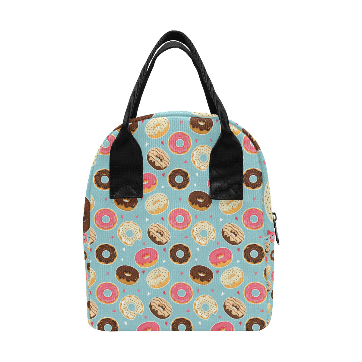 Donut Pattern Print Design DN04 Insulated Lunch Bag