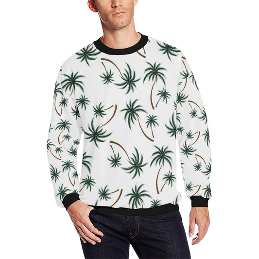 Palm Tree Pattern Print Design PT07 Men Long Sleeve Sweatshirt