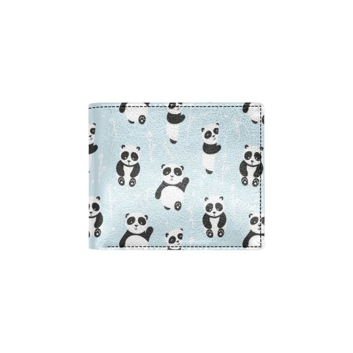 Panda Pattern Print Design A01 Men's ID Card Wallet