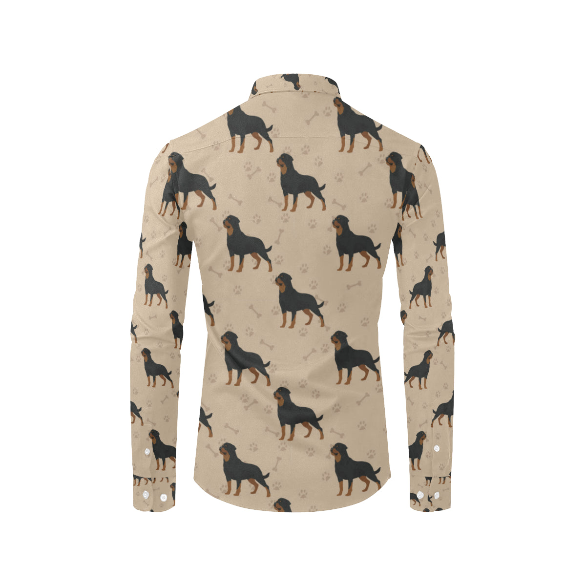 Rottweiler Pattern Print Design A01 Men's Long Sleeve Shirt