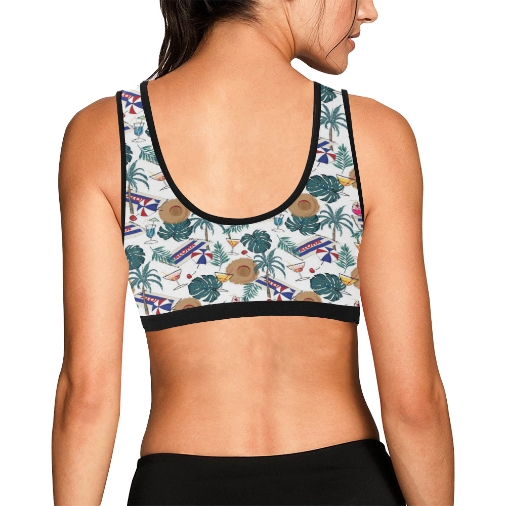 Aloha Hawaii Beach Pattern Print Design 04 Sports Bra