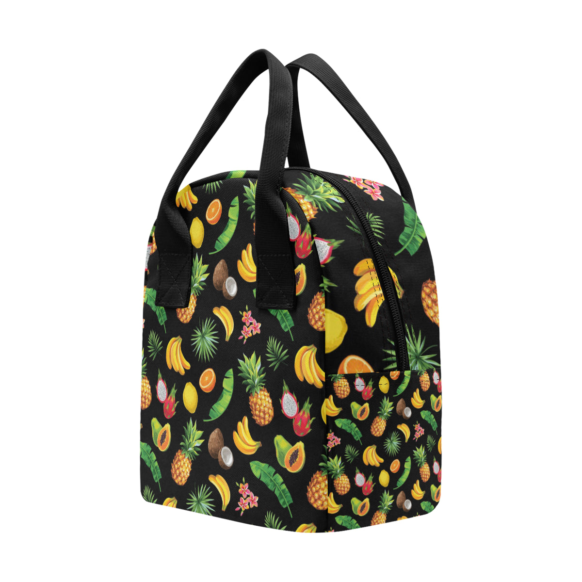 Tropical Fruits Pattern Print Design TF03 Insulated Lunch Bag