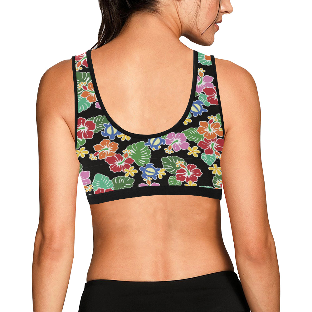 Hawaiian Themed Pattern Print Design H010 Sports Bra