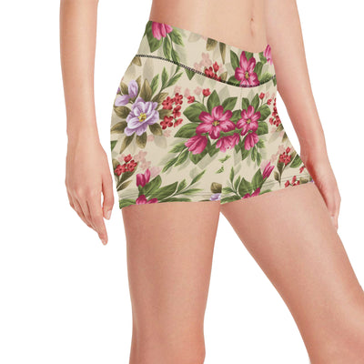 Summer Floral Pattern Print Design SF08 Yoga Shorts