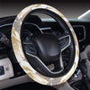Anemone Pattern Print Design AM05 Steering Wheel Cover with Elastic Edge
