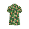 Hibiscus Pattern Print Design HB05 Men's Short Sleeve Button Up Shirt