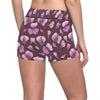 Peony Pattern Print Design PE010 Yoga Shorts