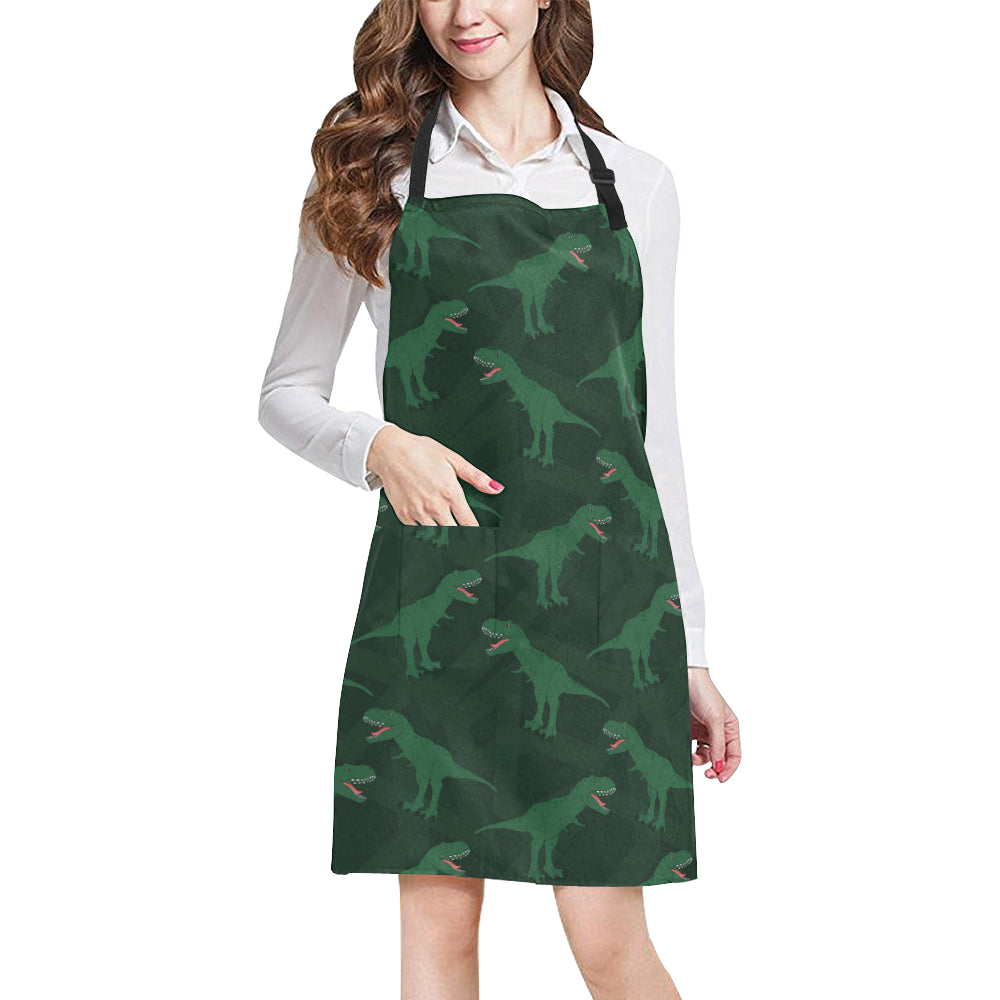 T Rex Pattern Print Design A06 Apron with Pocket
