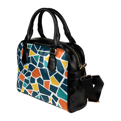 Mosaic Pattern Print Design 02 Shoulder Handbag