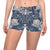 Water Lily Pattern Print Design WL04 Yoga Shorts