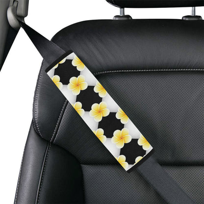 Plumeria Pattern Print Design A04 Car Seat Belt Cover