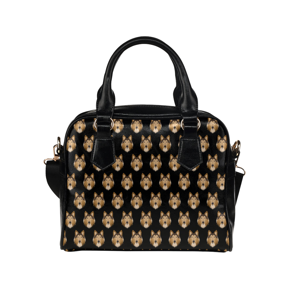 Collies Pattern Print Design 01 Shoulder Handbag