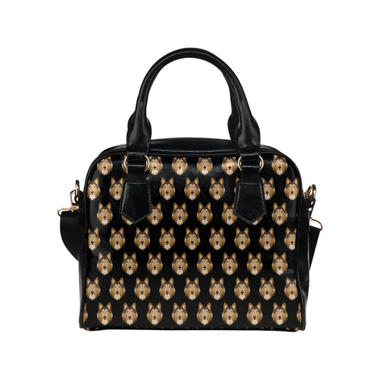 Collies Pattern Print Design 01 Shoulder Handbag