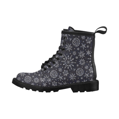 Sun Moon Pattern Women's Boots