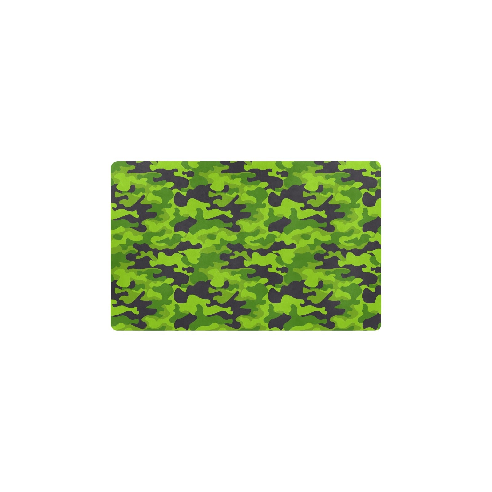 Green Kelly Camo Print Kitchen Mat