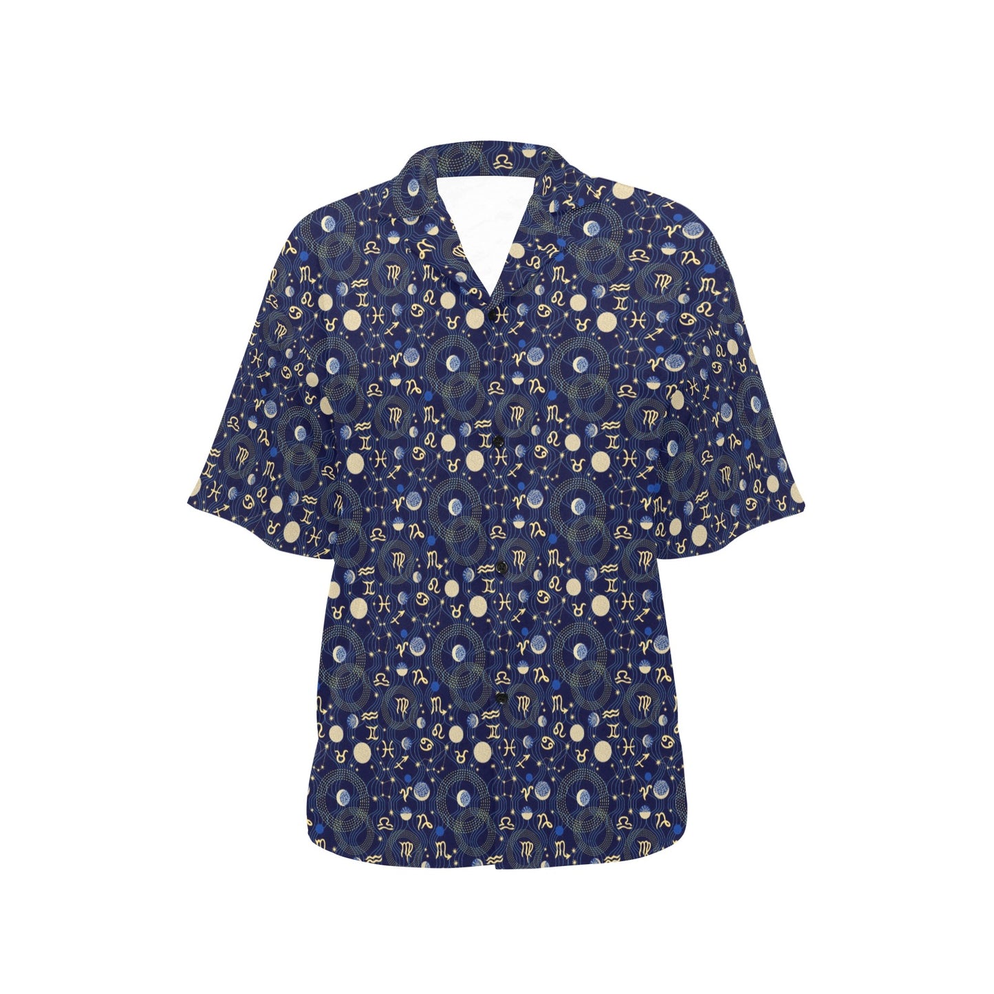 ZodiacThemed Design Print Women's Hawaiian Shirt