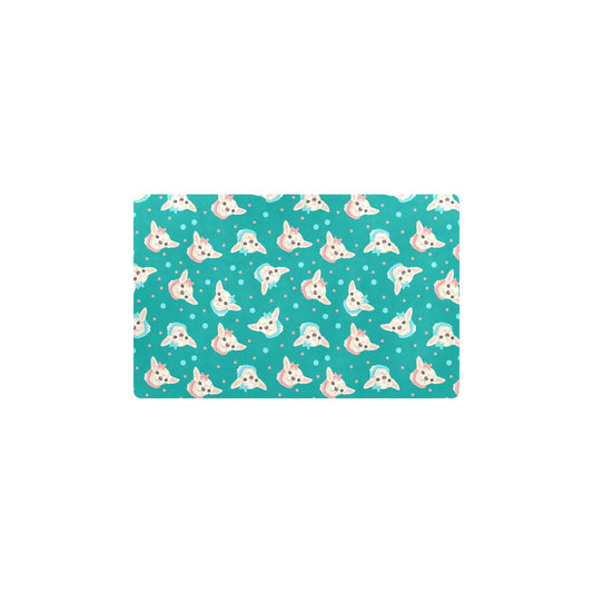 Chihuahua Polka Dot Pattern Kitchen Mat