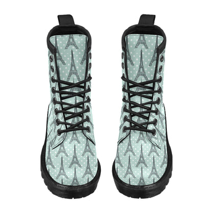 Eiffel Tower Polka Dot Print Women's Boots
