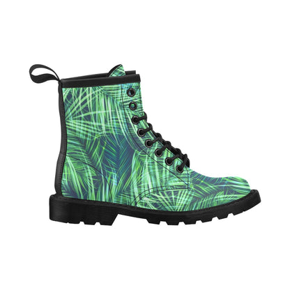 Palm Leaves Pattern Print Design PL02 Women's Boots