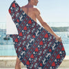 Reindeer Print Design LKS405 Beach Towel 32" x 71"