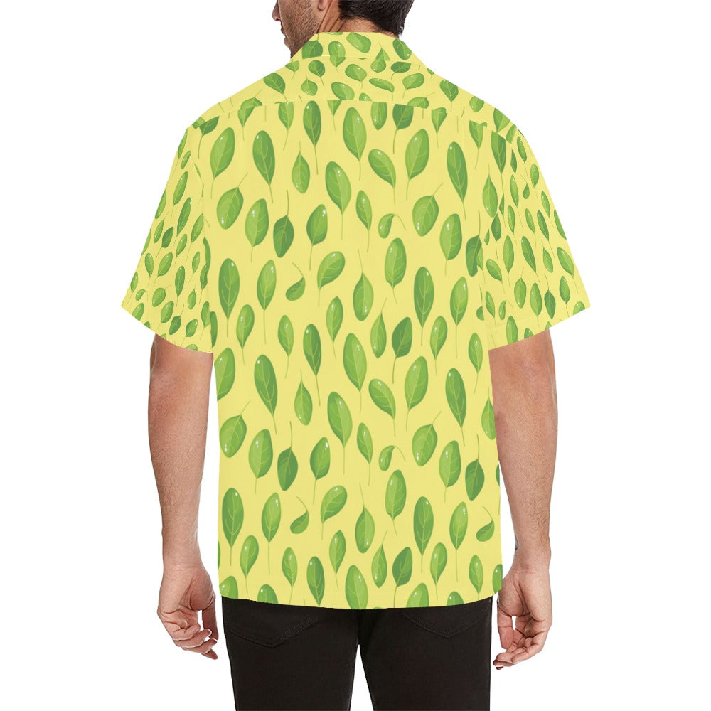 Spinach Print Design LKS302 Men's Hawaiian Shirt
