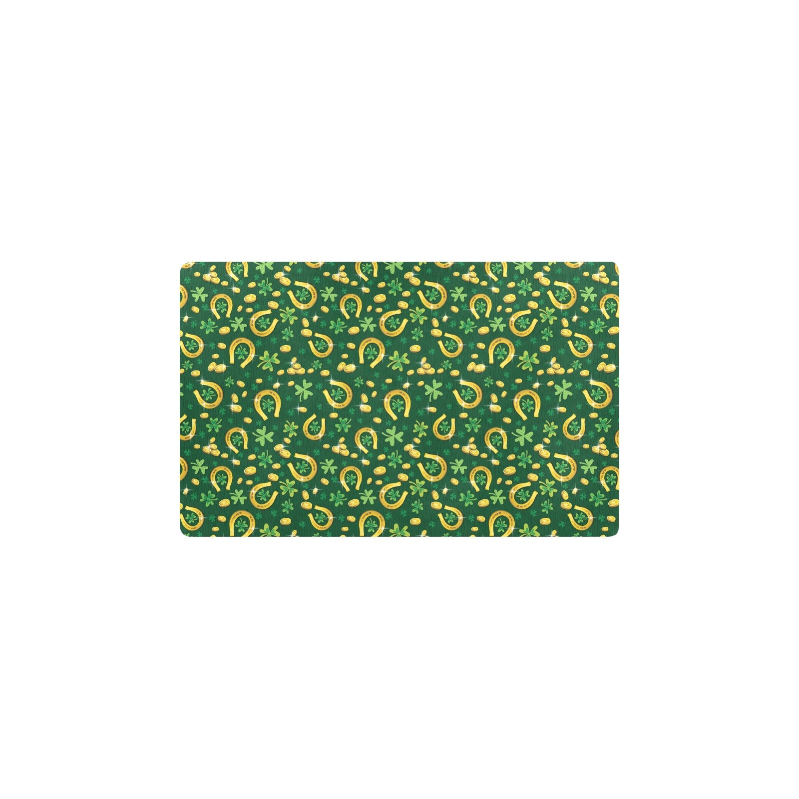 Shamrock Horse Shoes Saint Patrick's Day Print Design LKS307 Kitchen Mat