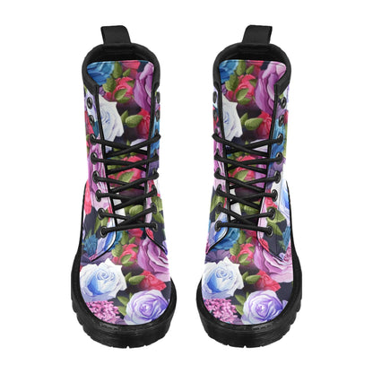 Rose Pattern Print Design RO09 Women's Boots