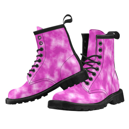 Tie Dye Pink Design Print Women's Boots