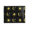 Sun Moon Print Design LKS304 Men's ID Card Wallet