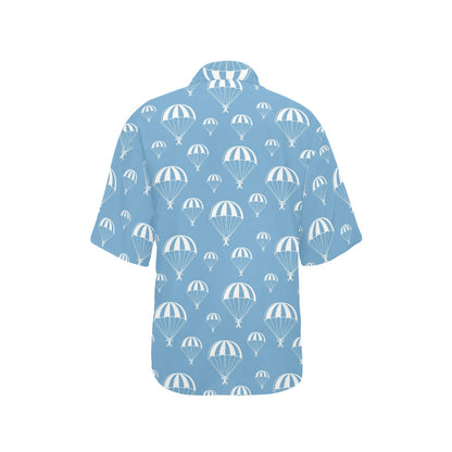 Skydiver Print Design LKS305 Women's Hawaiian Shirt