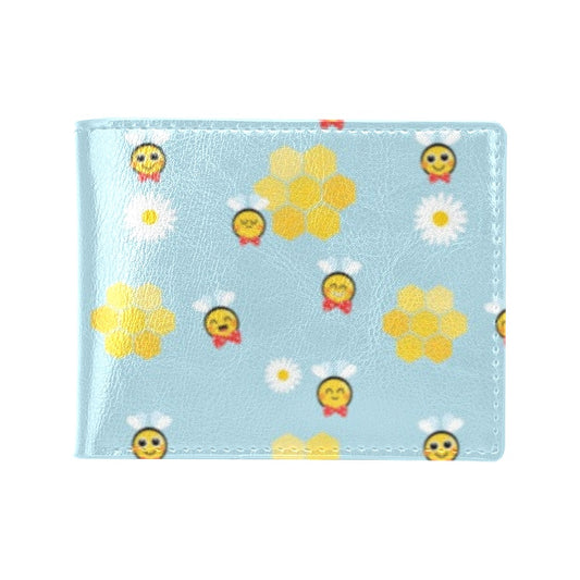 Bee Cute Print Design LKS304 Men's ID Card Wallet