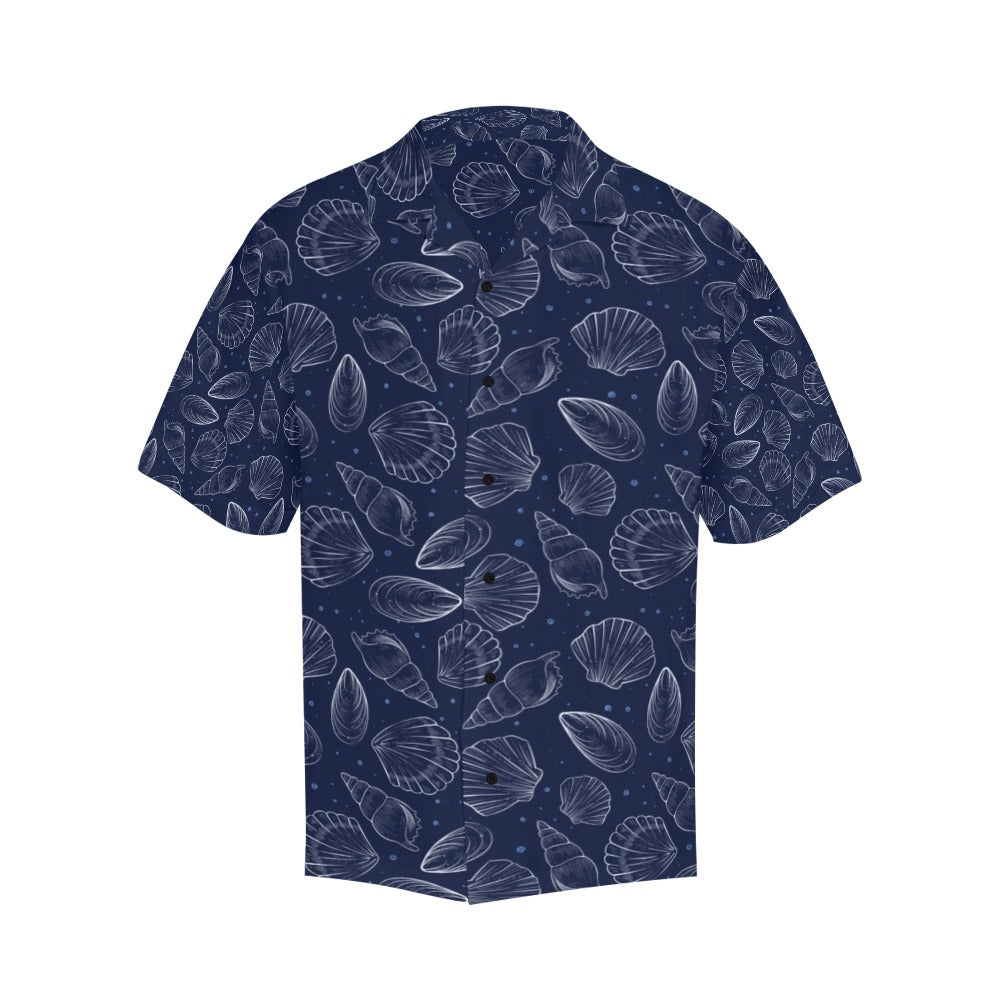 Seashell Print Design LKS3011 Men's Hawaiian Shirt
